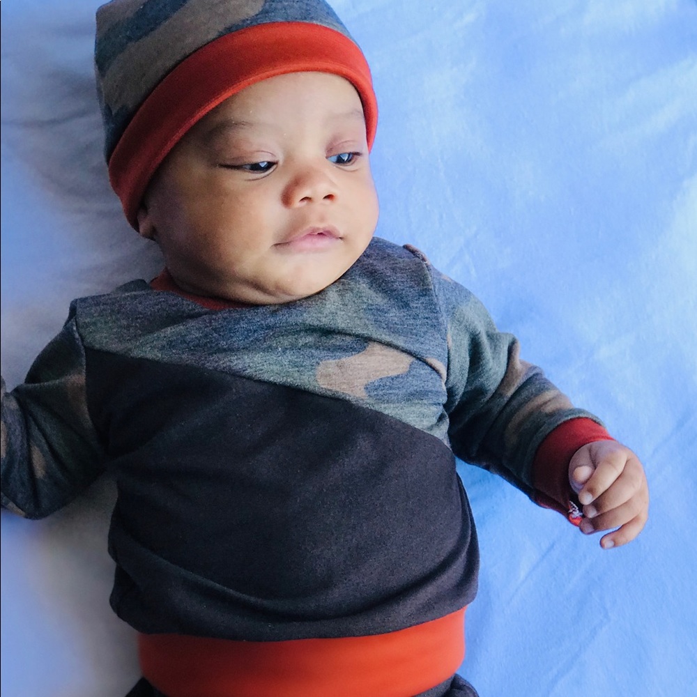 camo Joggers hat and shirt